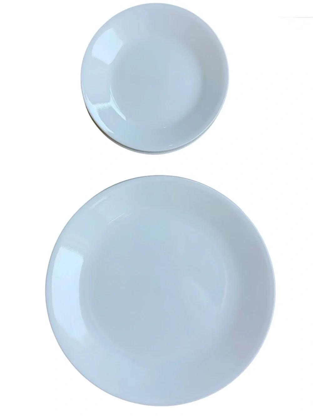Corelle 8 Piece Set 4 Dinner and 4 Appetizer Plates Winters Frost White